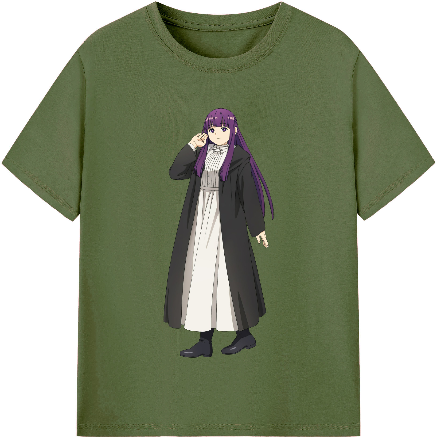 （画像用） 葬送のフリーレン Frieren 綿100％半袖Tシャツ（フロントプリント）